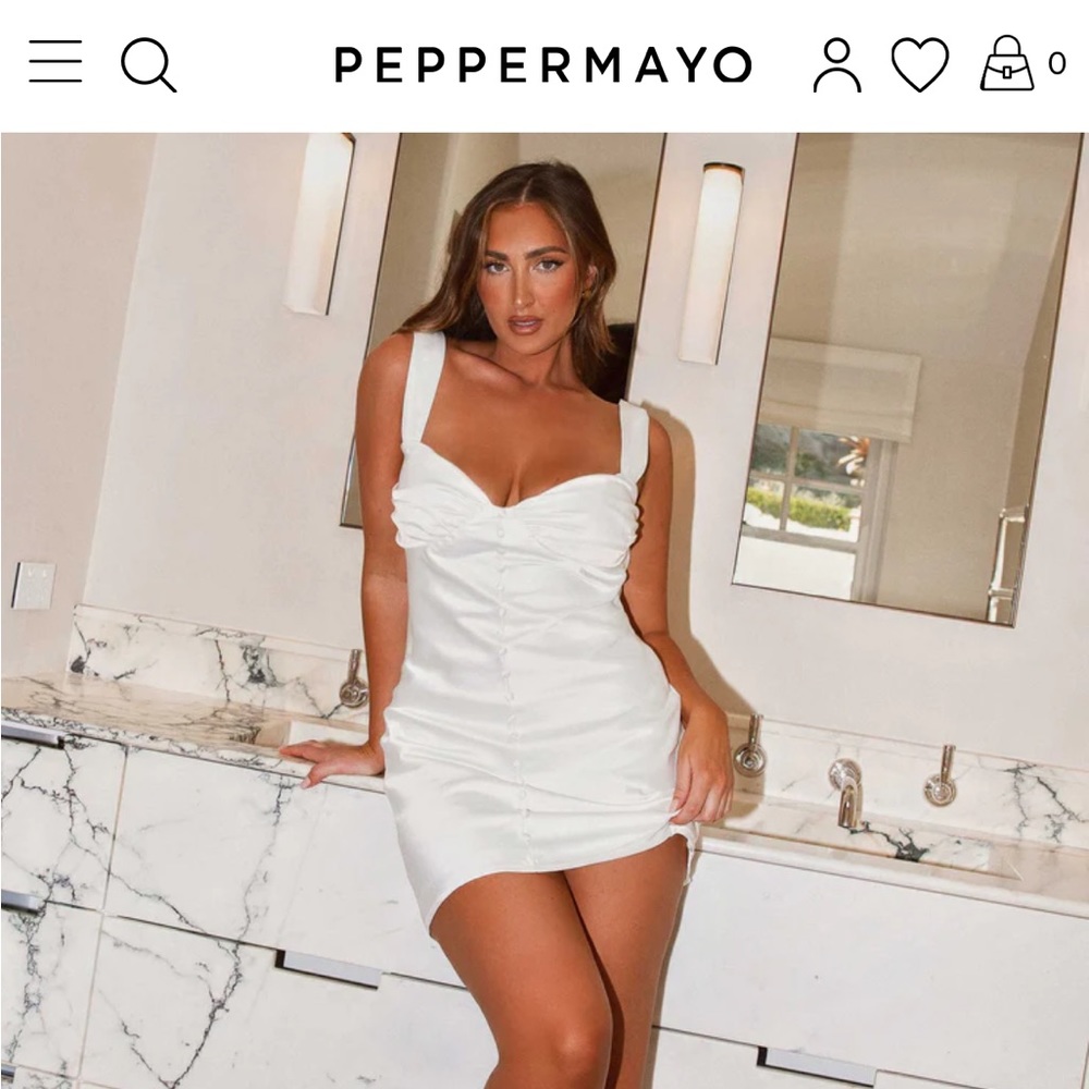 Peppermayo Devoted Heart Satin Mini Dress